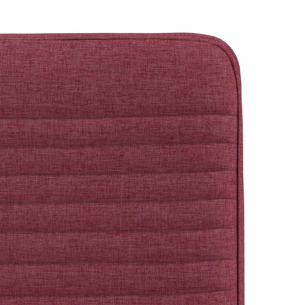 Chaises à manger lot de 4 rouge bordeaux tissu - XIOS