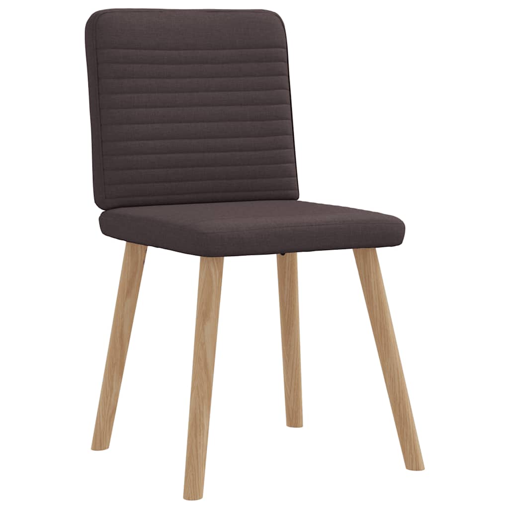 Chaises à manger lot de 4 marron foncé tissu - XIOS
