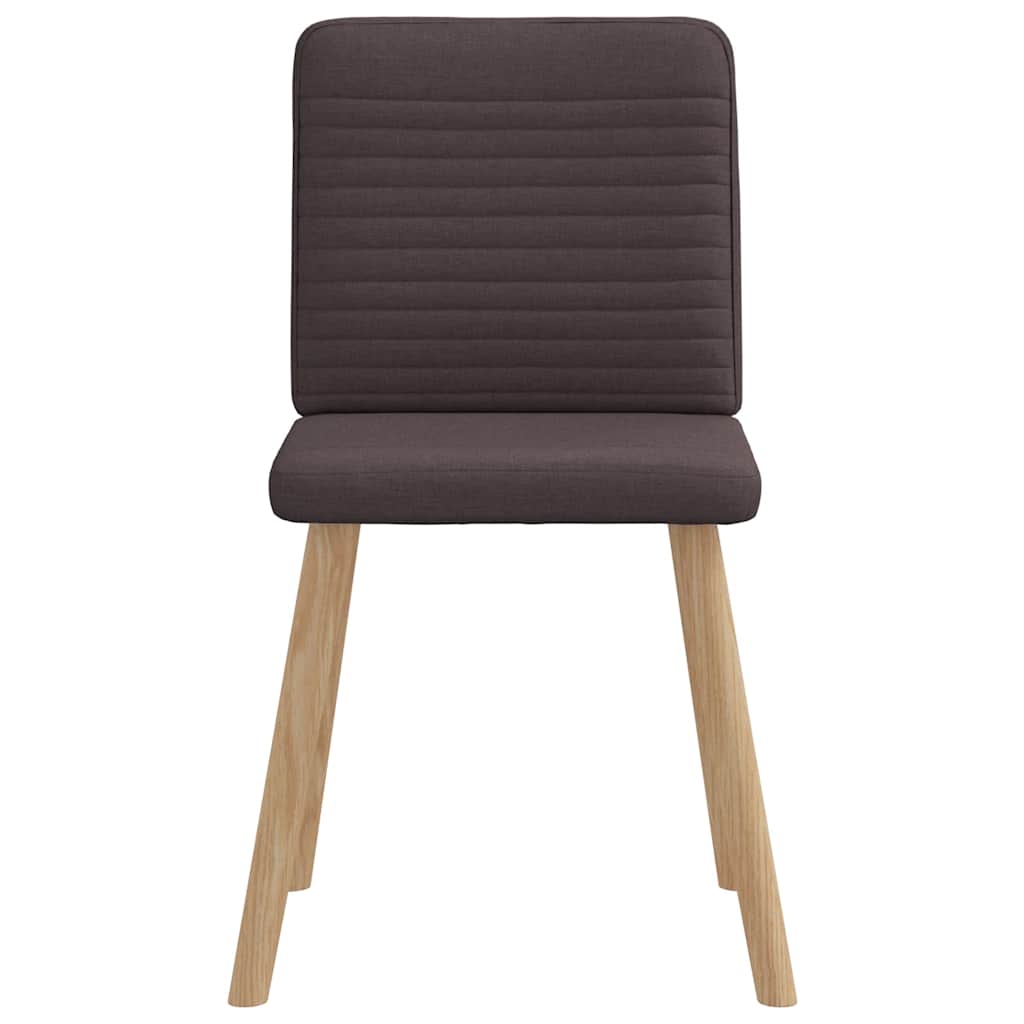 Chaises à manger lot de 4 marron foncé tissu - XIOS