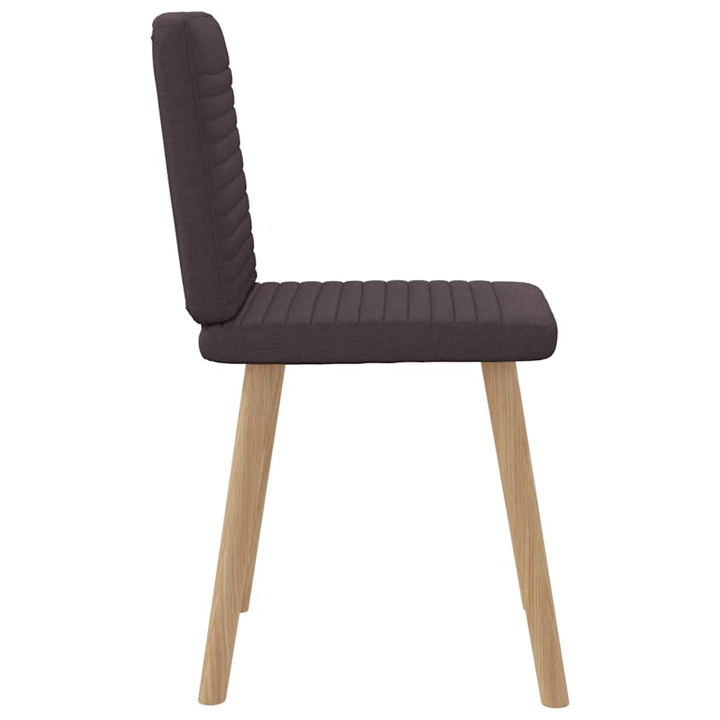 Chaises à manger lot de 4 marron foncé tissu - XIOS