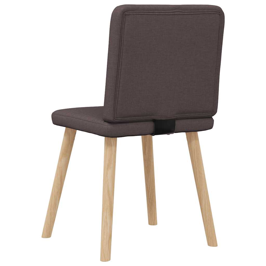 Chaises à manger lot de 4 marron foncé tissu - XIOS