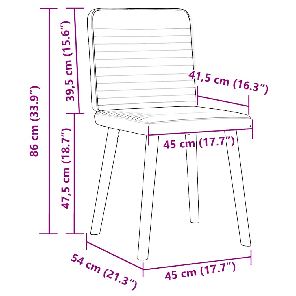 Chaises à manger lot de 4 marron foncé tissu - XIOS