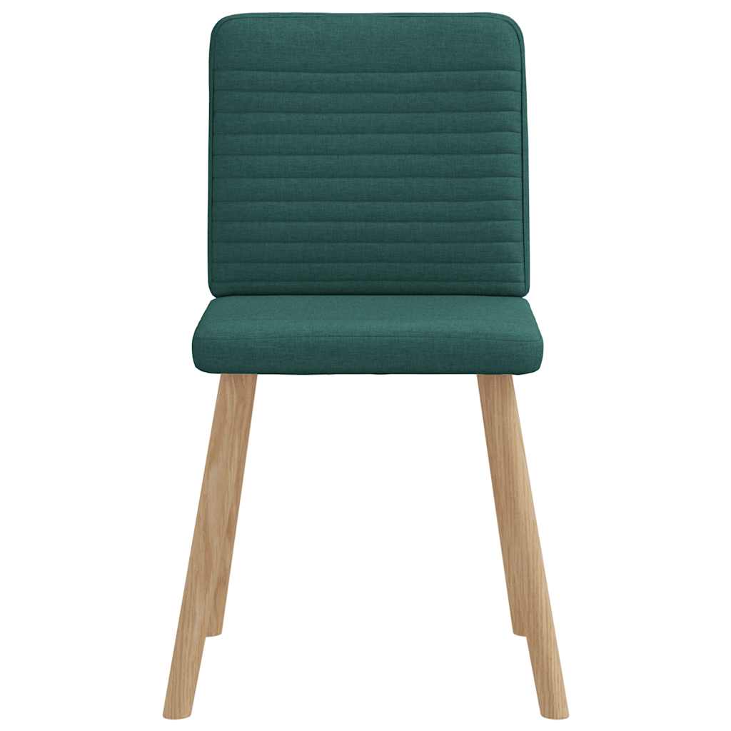Chaises à manger lot de 4 vert foncé tissu - XIOS