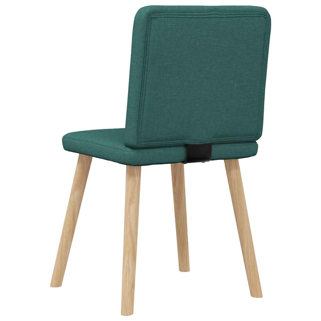 Chaises à manger lot de 4 vert foncé tissu - XIOS