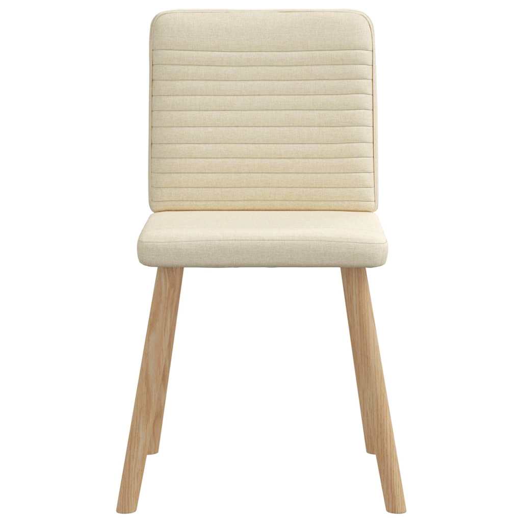 Chaises à manger lot de 4 crème tissu - XIOS