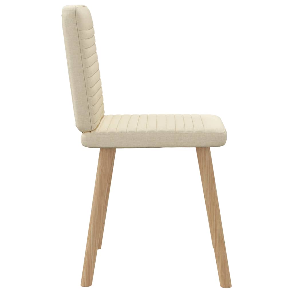 Chaises à manger lot de 4 crème tissu - XIOS