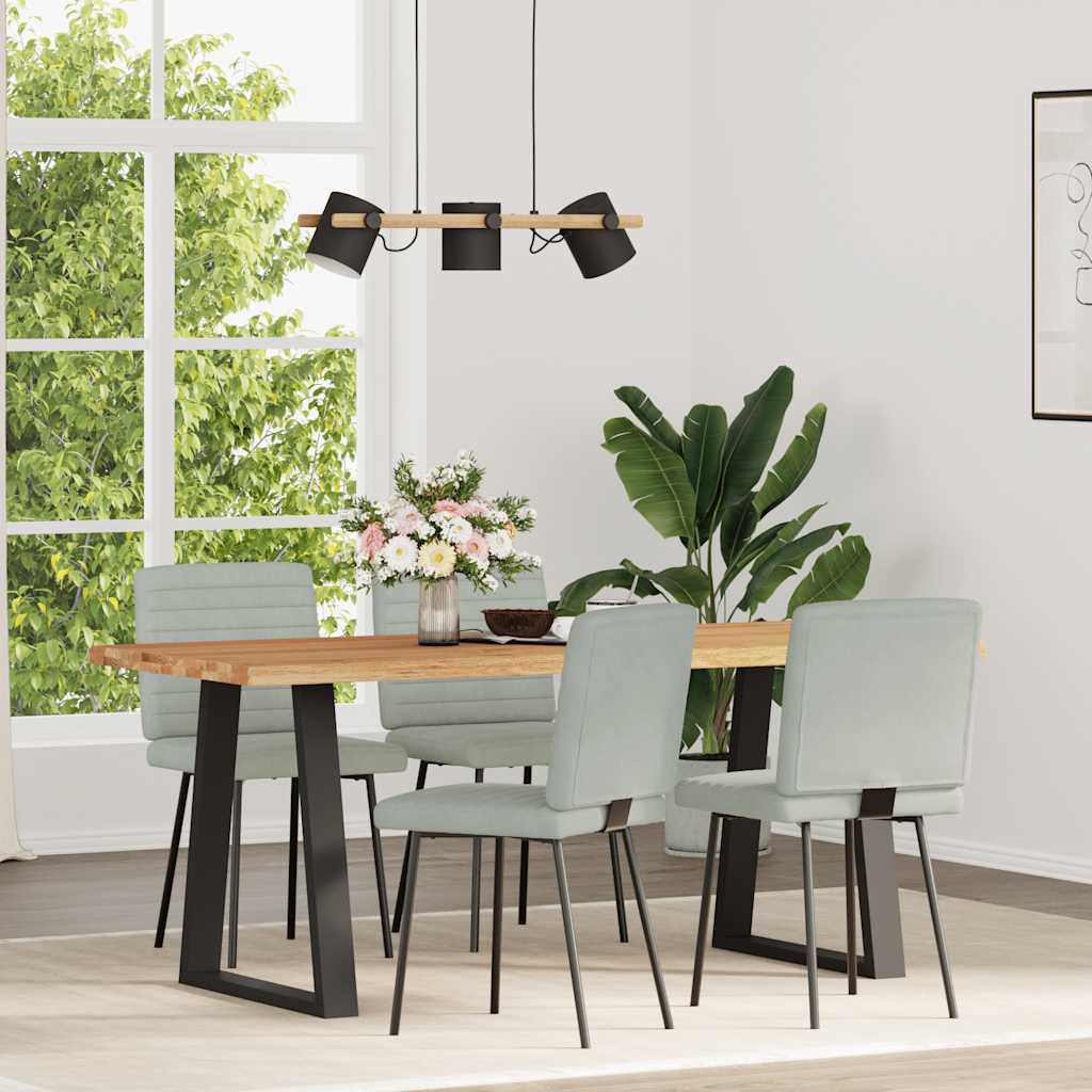 Chaises à manger lot de 4 Gris clair Velours - XIOS