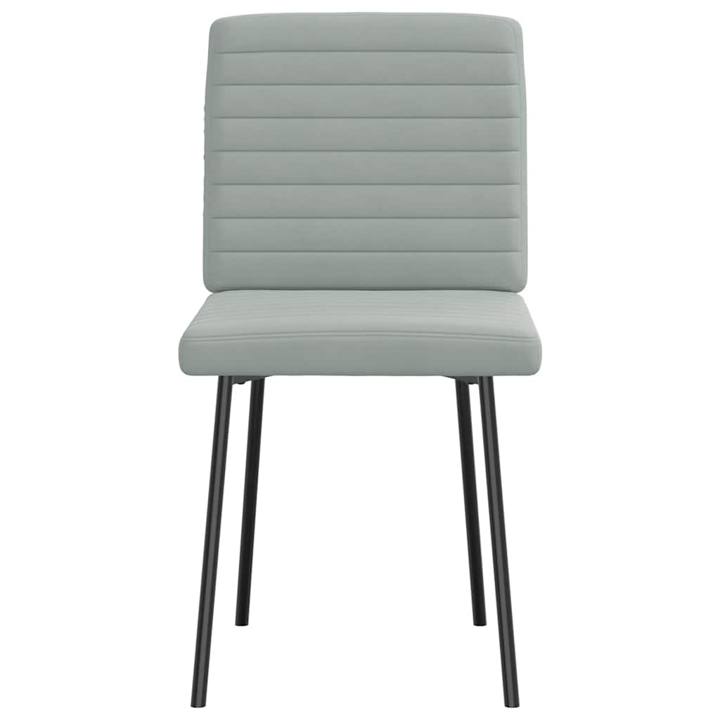 Chaises à manger lot de 4 Gris clair Velours - XIOS