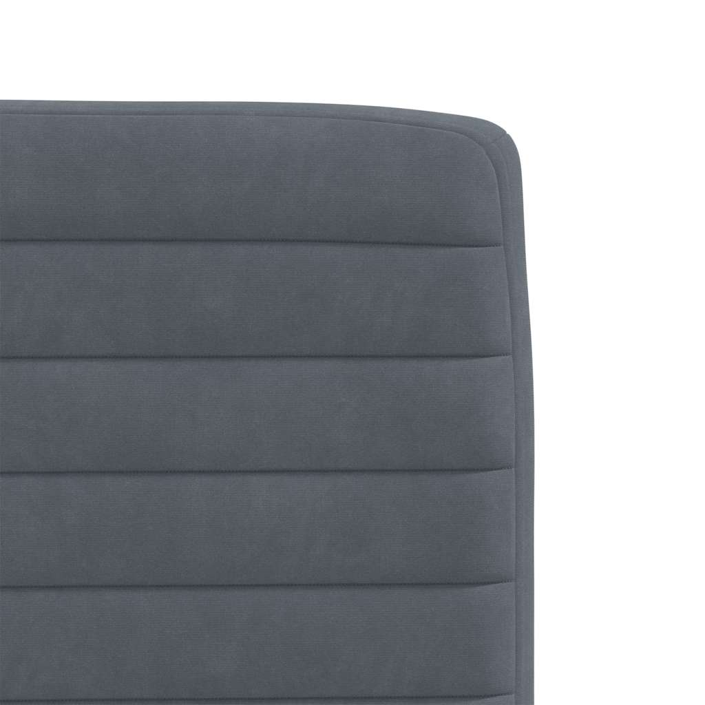Chaises à manger lot de 4 Gris foncé Velours - XIOS