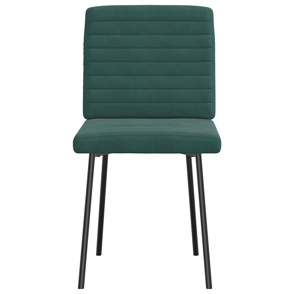 Chaises à manger lot de 4 Vert foncé Velours - XIOS