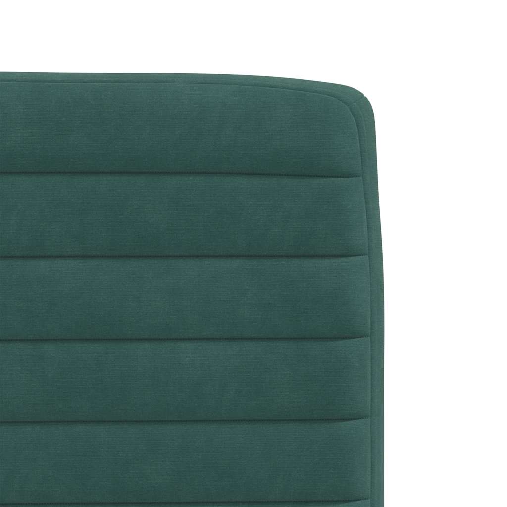 Chaises à manger lot de 4 Vert foncé Velours - XIOS