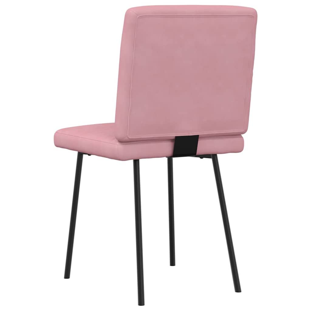 Chaises à manger lot de 4 Rose Velours - XIOS