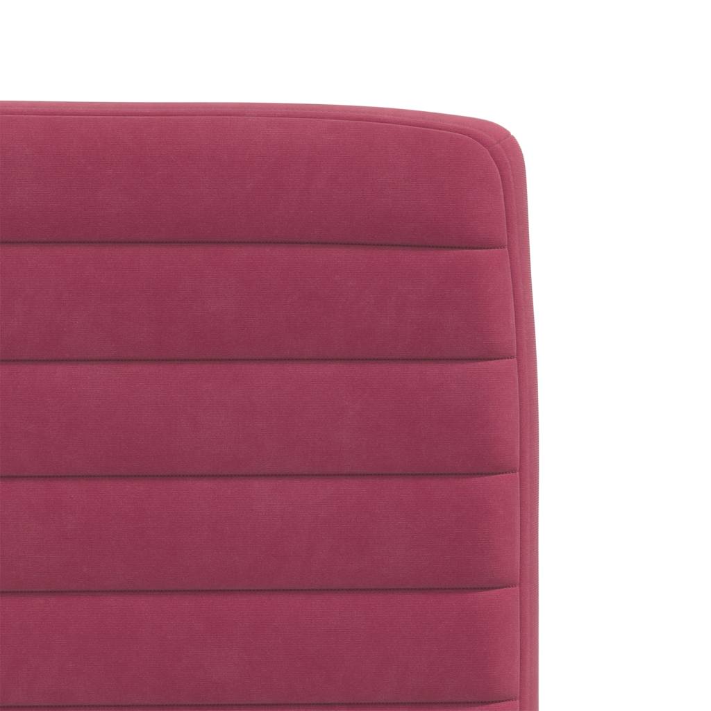Chaises à manger lot de 4 Rouge bordeaux Velours - XIOS