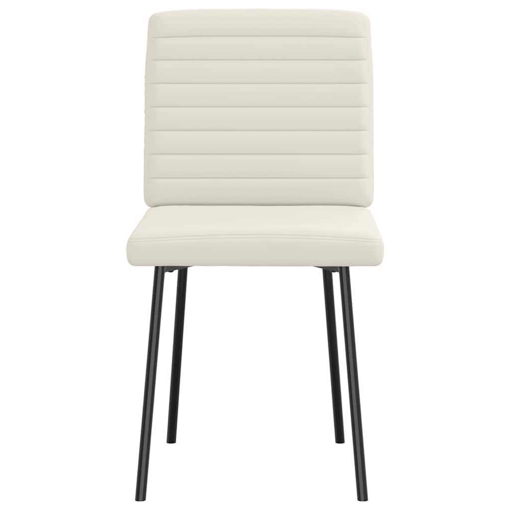 Chaises à manger lot de 4 Crème Velours - XIOS