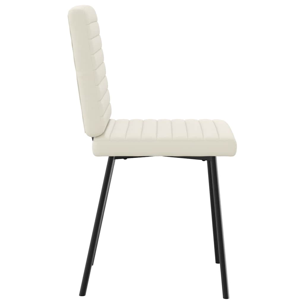 Chaises à manger lot de 4 Crème Velours - XIOS