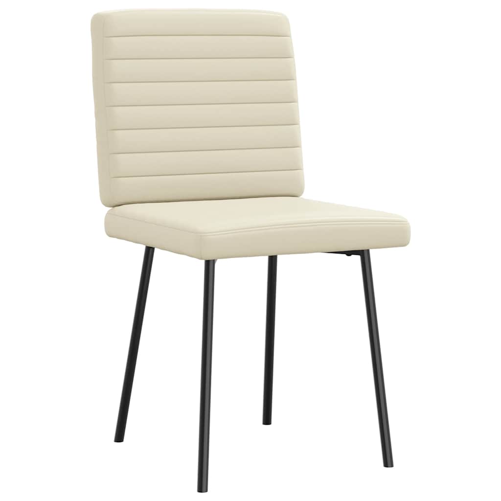 Chaises à manger lot de 4 crème similicuir - XIOS