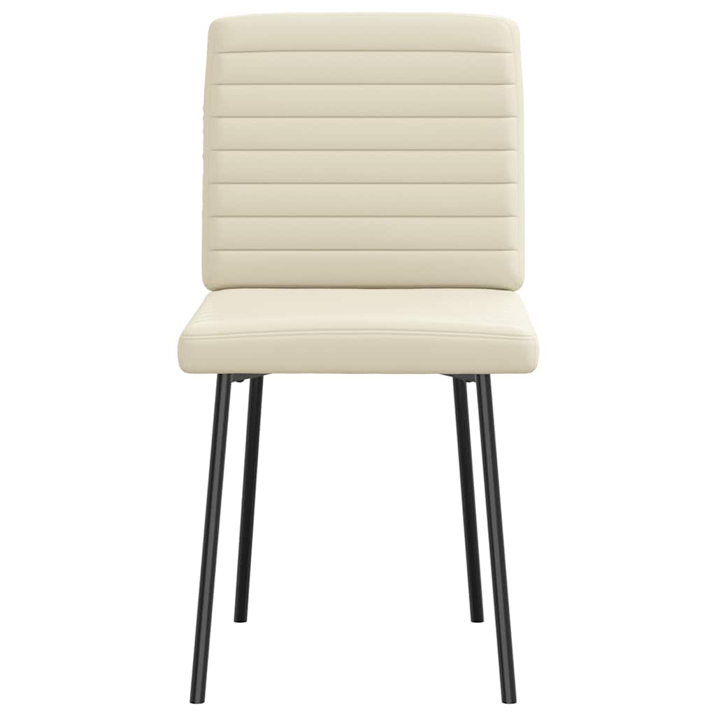 Chaises à manger lot de 4 crème similicuir - XIOS