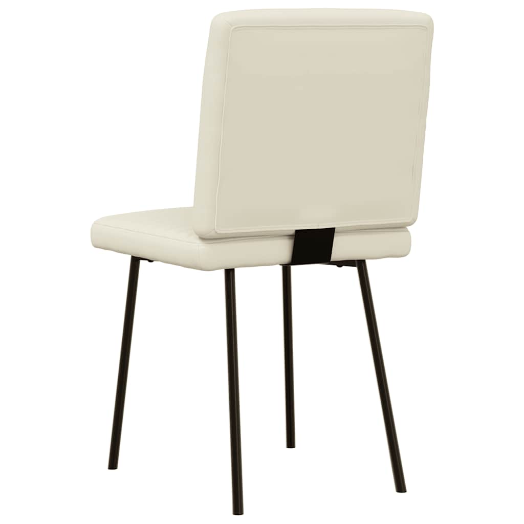 Chaises à manger lot de 4 crème similicuir - XIOS