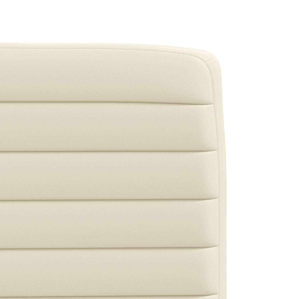 Chaises à manger lot de 4 crème similicuir - XIOS