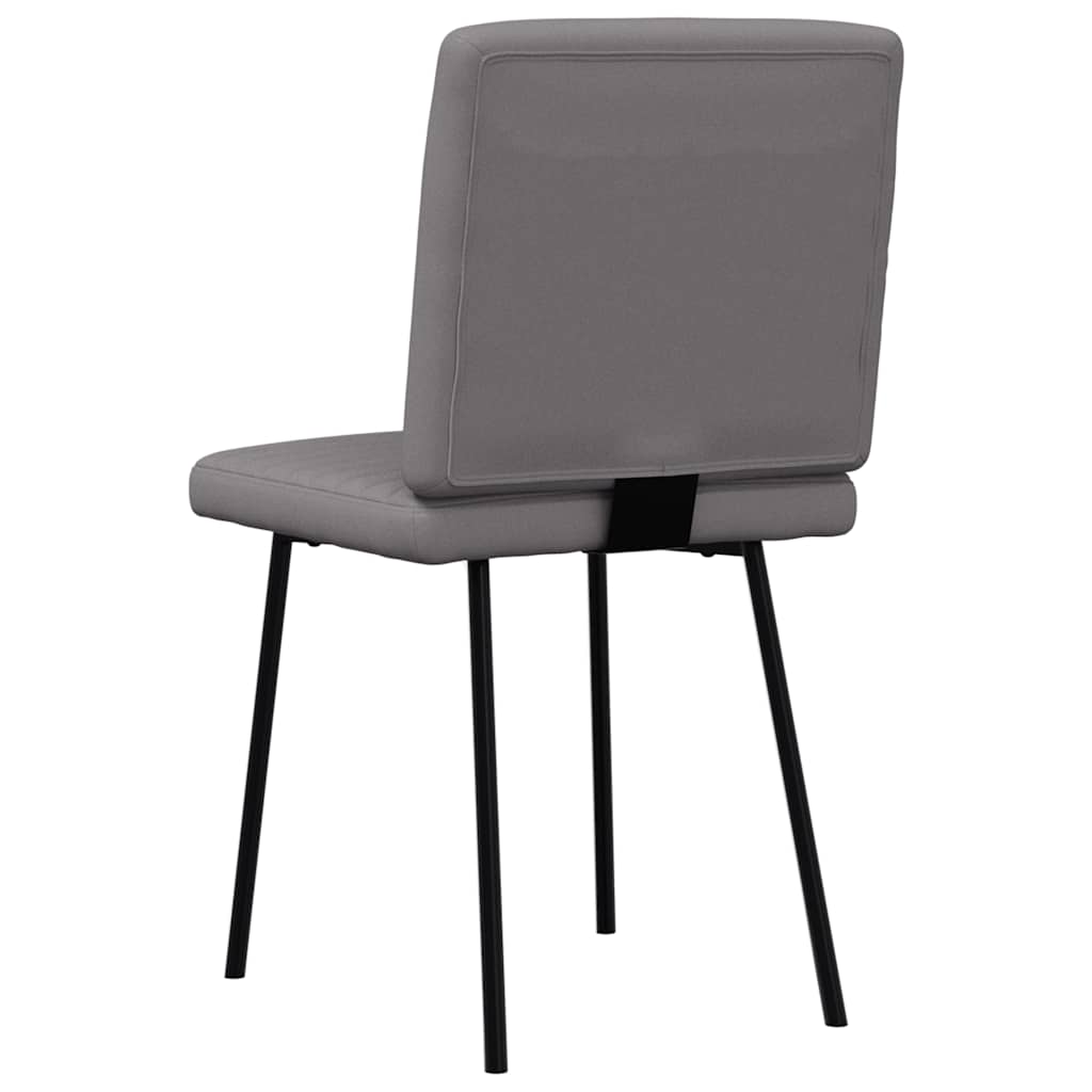 Chaises à manger lot de 4 gris similicuir - XIOS