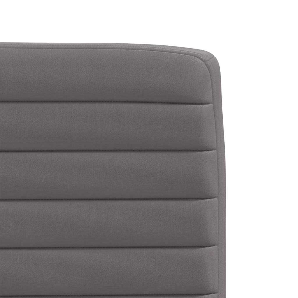 Chaises à manger lot de 4 gris similicuir - XIOS