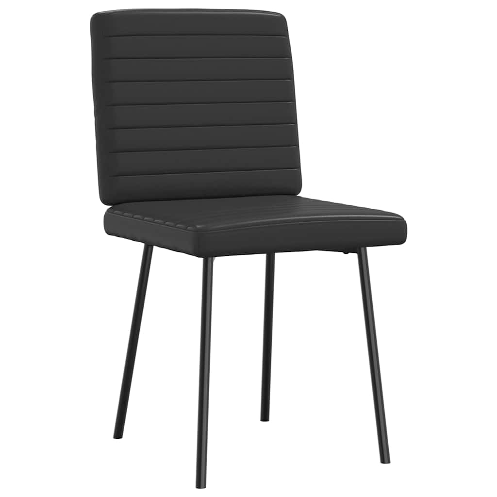 Chaises à manger lot de 4 noir similicuir - XIOS