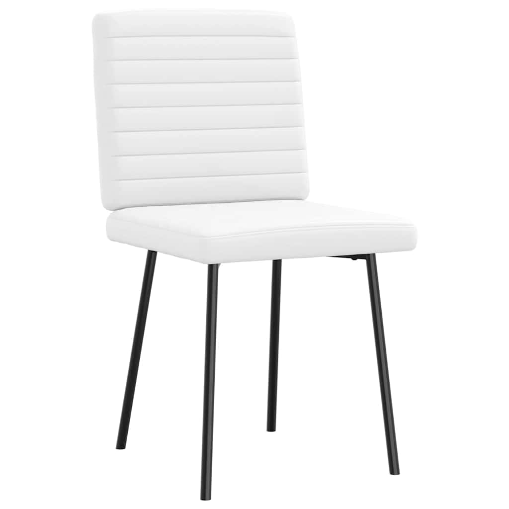 Chaises à manger lot de 4 blanc similicuir - XIOS