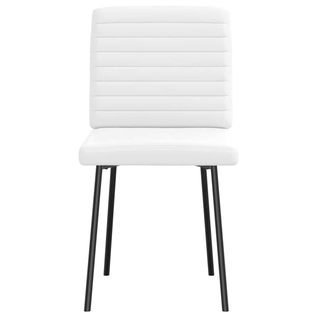 Chaises à manger lot de 4 blanc similicuir - XIOS
