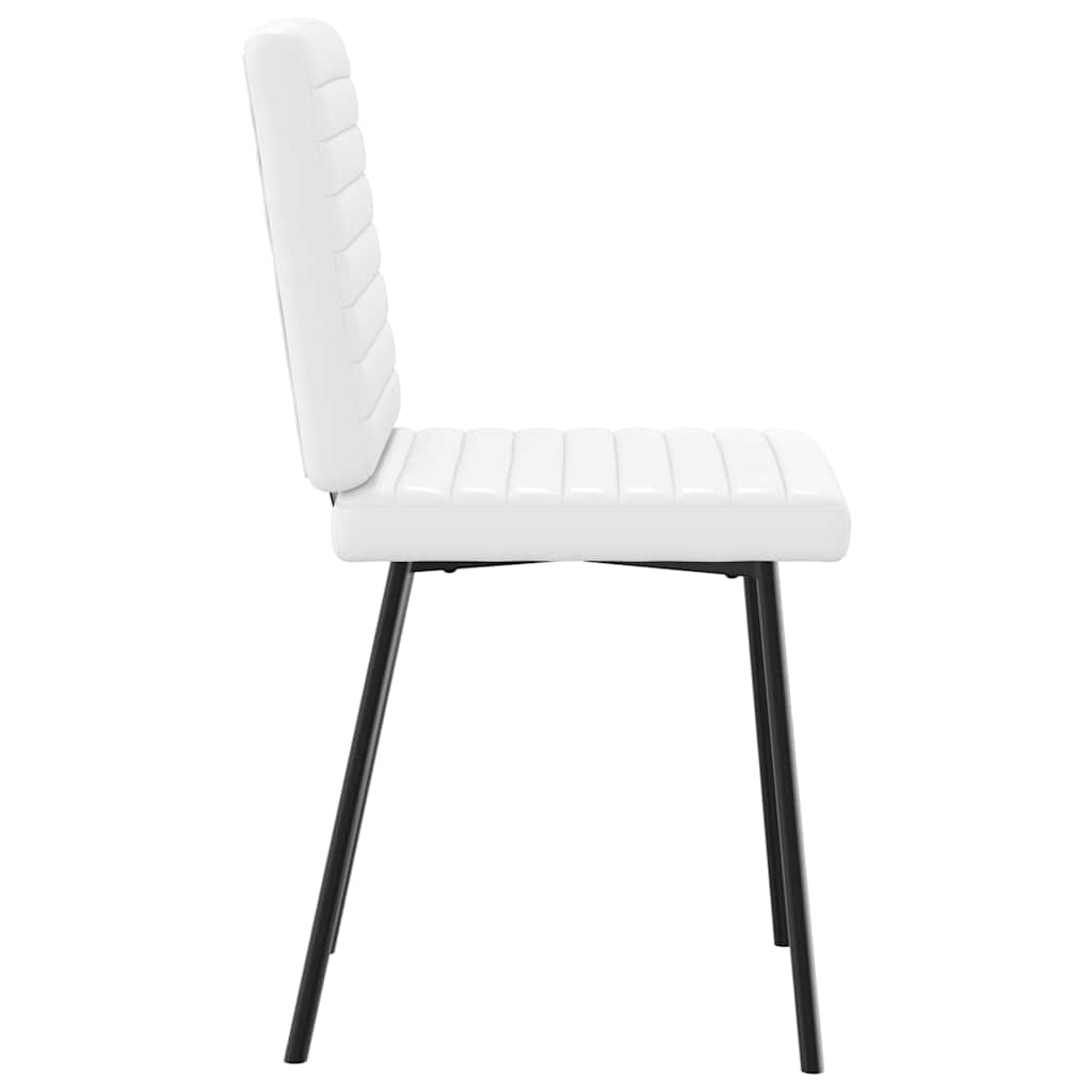 Chaises à manger lot de 4 blanc similicuir - XIOS