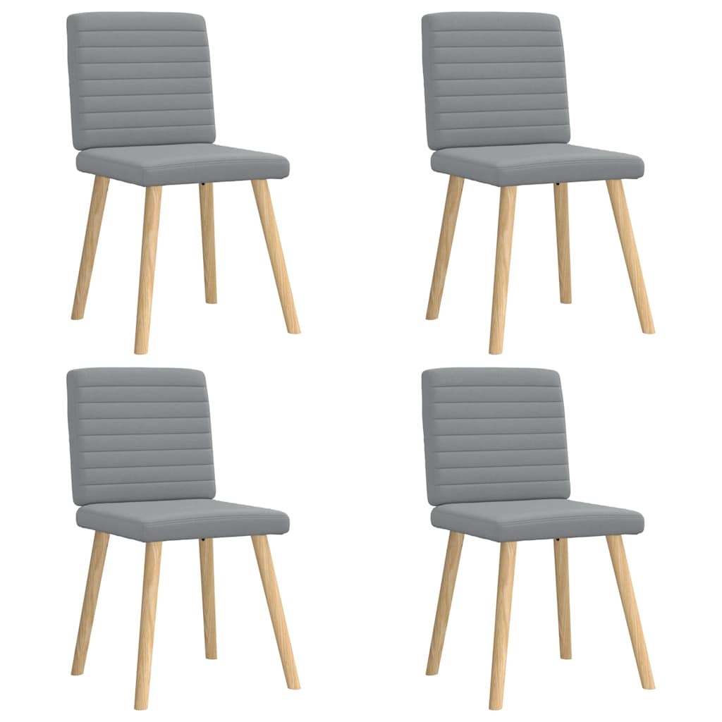 Chaises à manger lot de 4 gris clair tissu - XIOS
