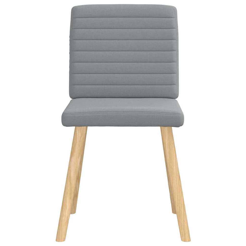 Chaises à manger lot de 4 gris clair tissu - XIOS