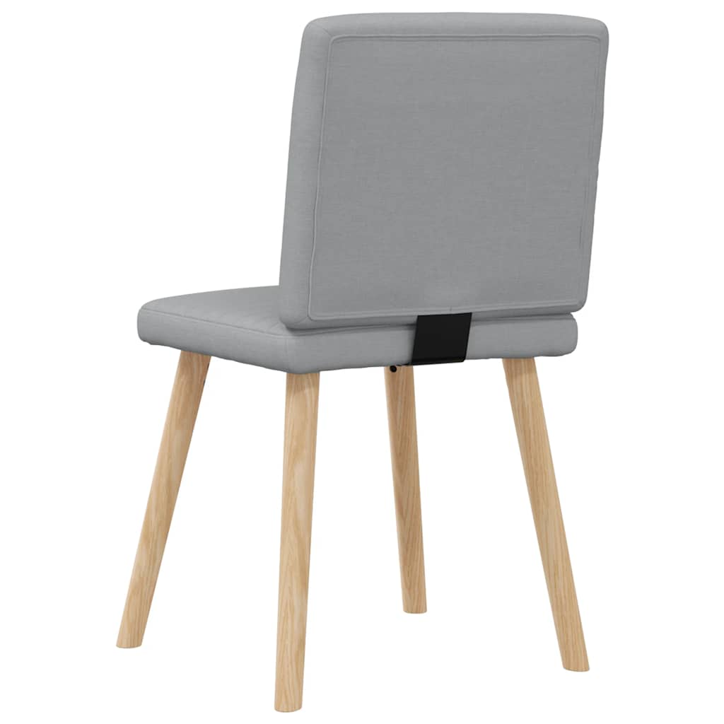 Chaises à manger lot de 4 gris clair tissu - XIOS