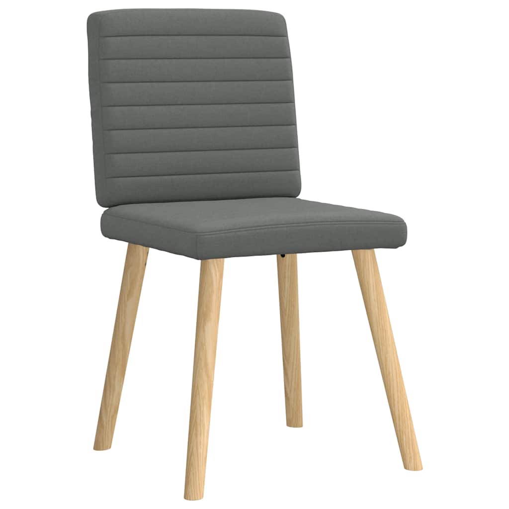 Chaises à manger lot de 4 gris foncé tissu - XIOS