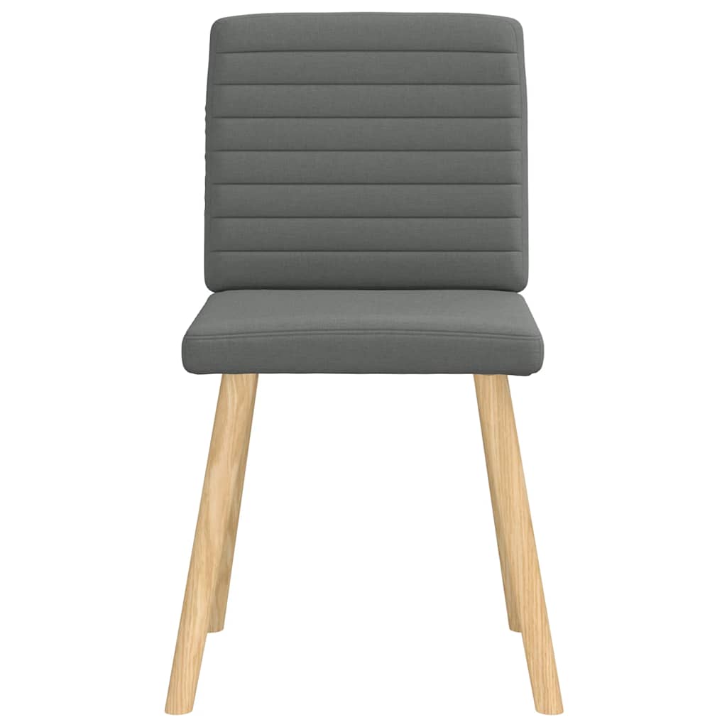 Chaises à manger lot de 4 gris foncé tissu - XIOS