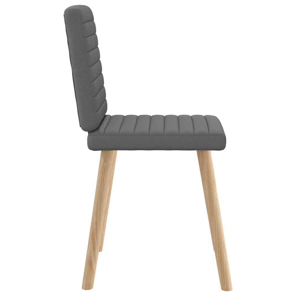 Chaises à manger lot de 4 gris foncé tissu - XIOS