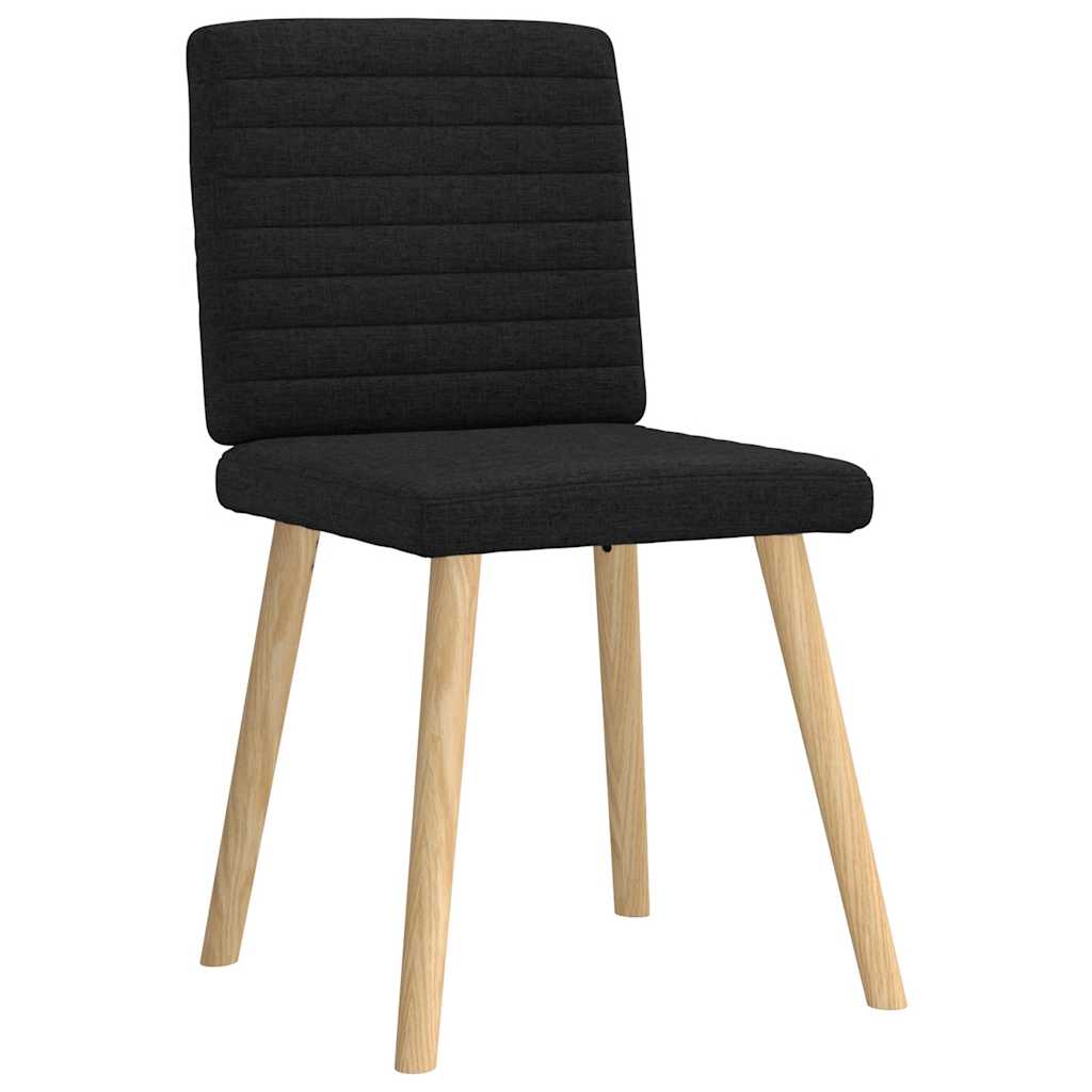 Chaises à manger lot de 4 noir tissu - XIOS