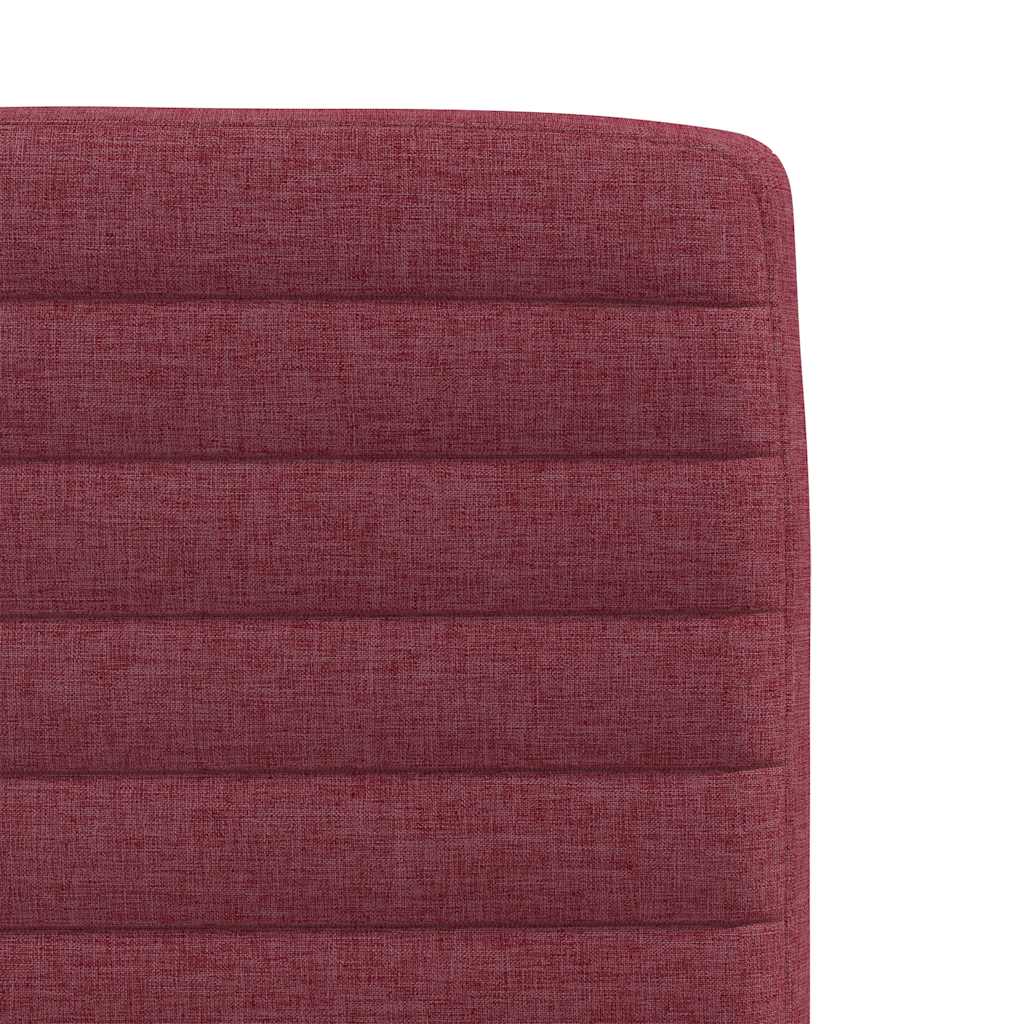 Chaises à manger lot de 4 rouge bordeaux tissu - XIOS