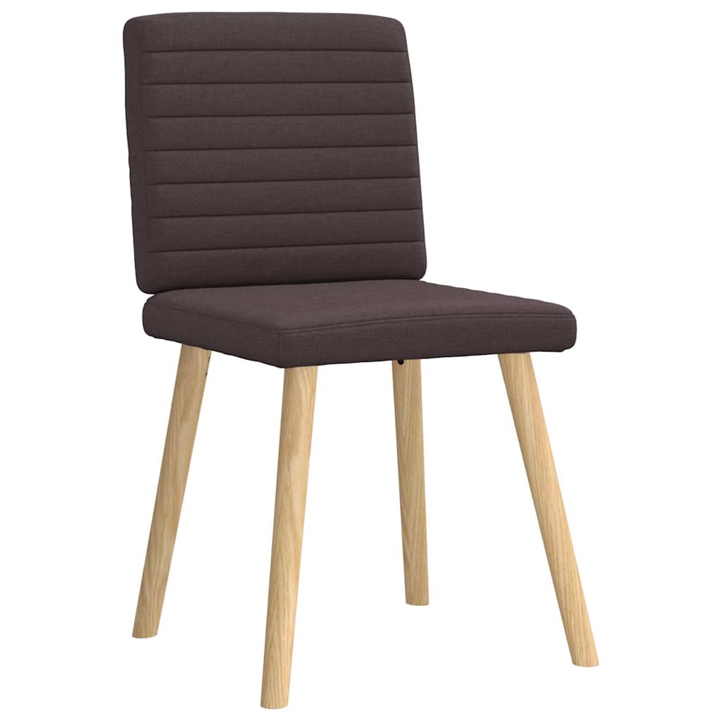 Chaises à manger lot de 4 marron foncé tissu - XIOS