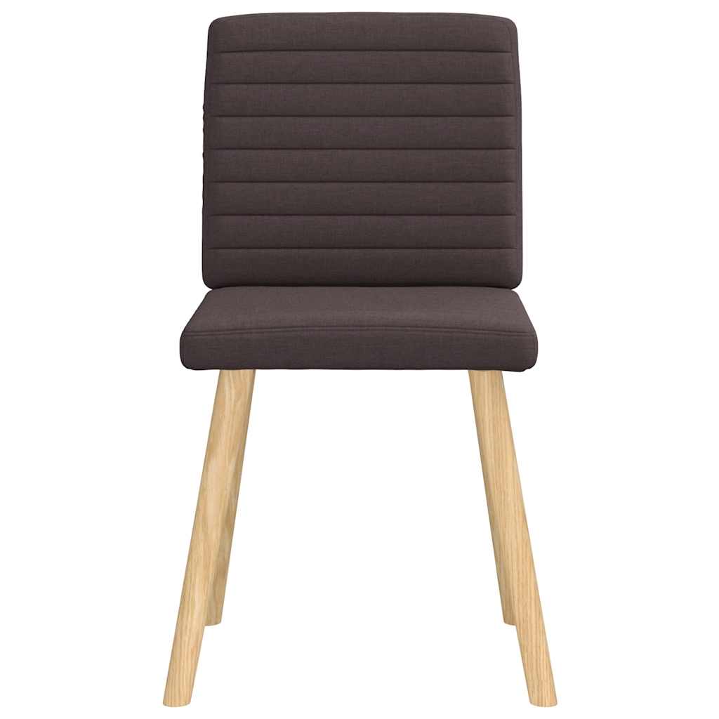 Chaises à manger lot de 4 marron foncé tissu - XIOS