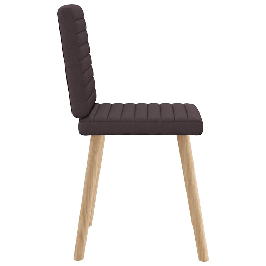 Chaises à manger lot de 4 marron foncé tissu - XIOS