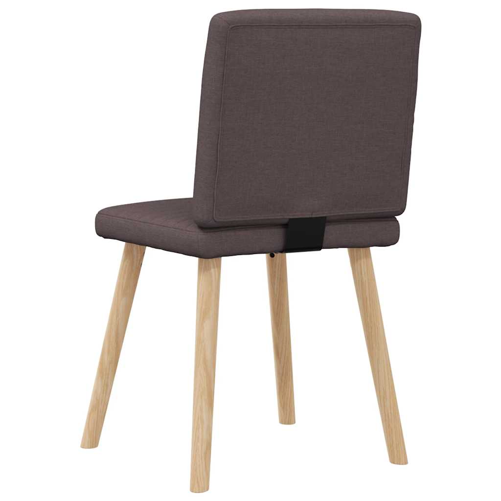 Chaises à manger lot de 4 marron foncé tissu - XIOS