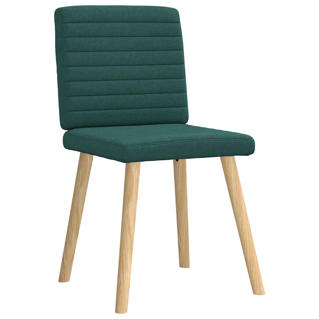 Chaises à manger lot de 4 vert foncé tissu - XIOS