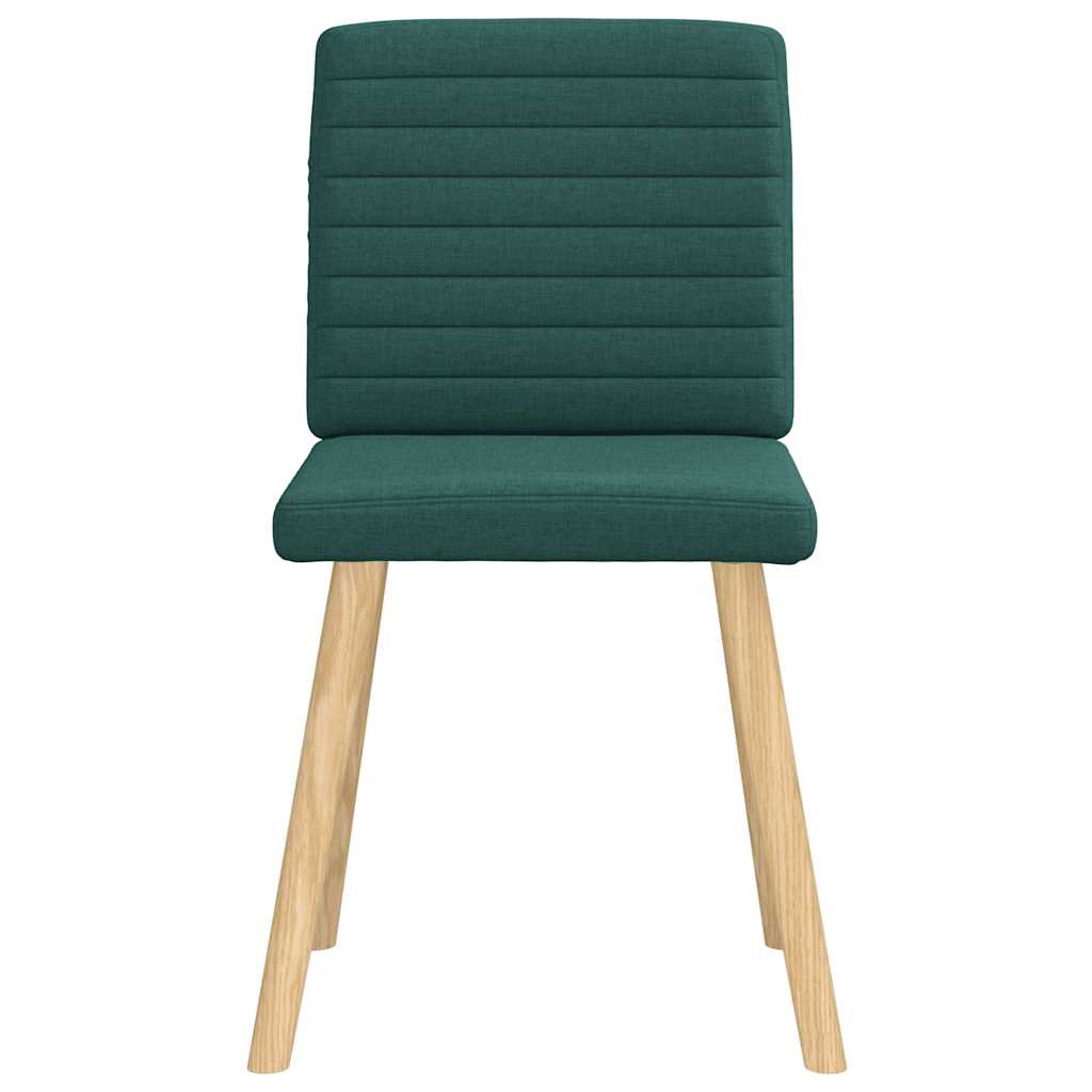 Chaises à manger lot de 4 vert foncé tissu - XIOS