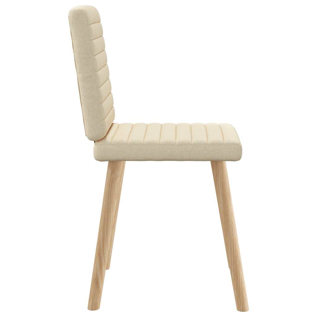 Chaises à manger lot de 4 crème tissu - XIOS