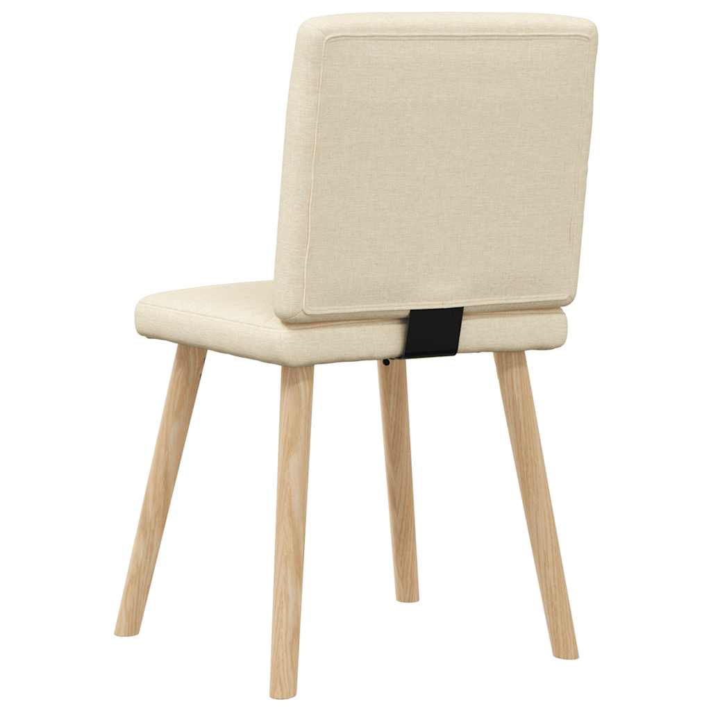 Chaises à manger lot de 4 crème tissu - XIOS