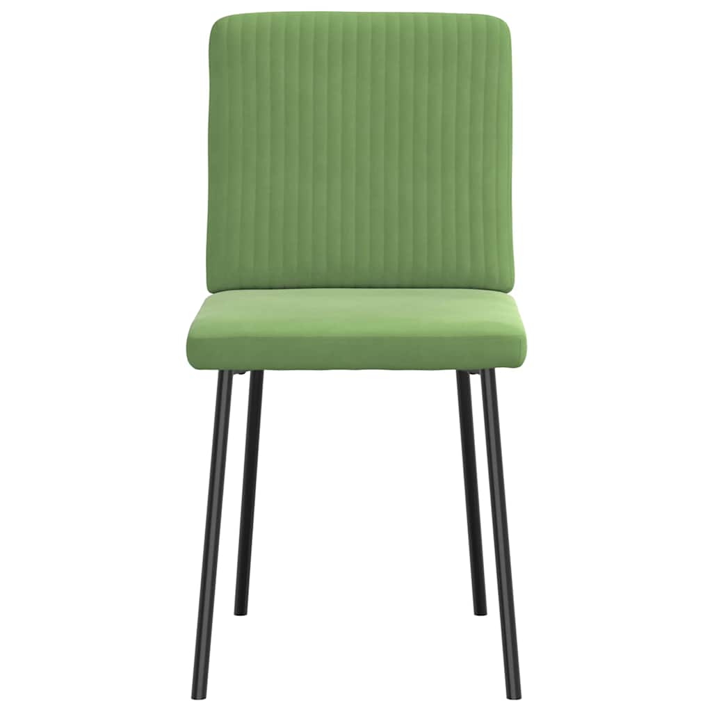 Chaises à manger lot de 4 vert clair velours - XIOS