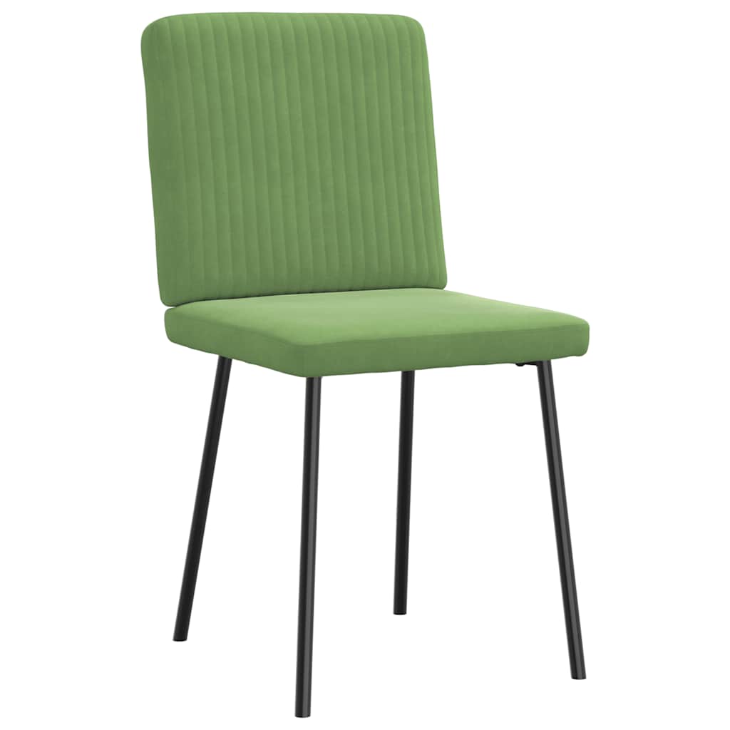 Chaises à manger lot de 4 vert clair velours - XIOS