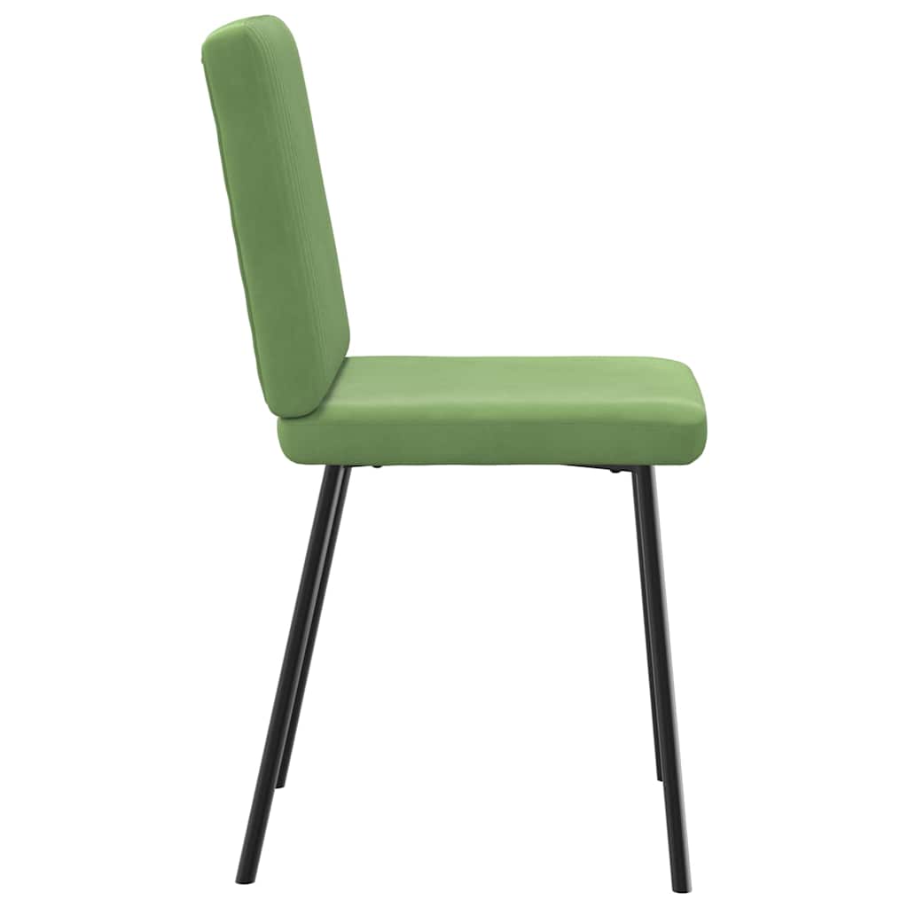 Chaises à manger lot de 4 vert clair velours - XIOS