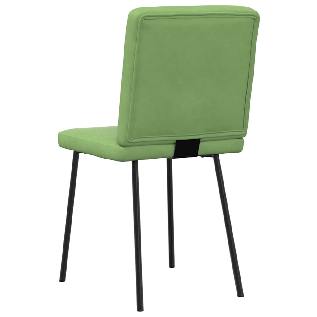Chaises à manger lot de 4 vert clair velours - XIOS