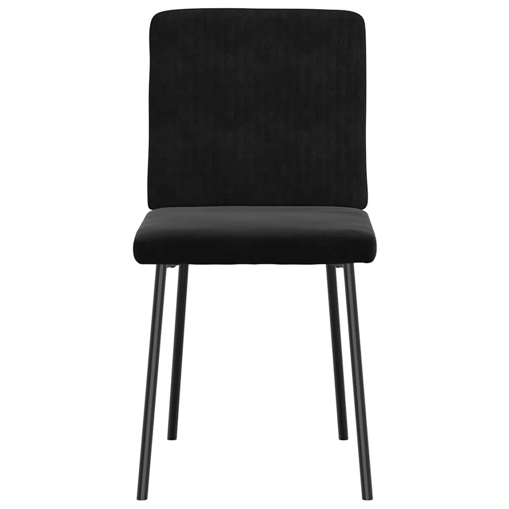 Chaises à manger lot de 4 Noir Velours - XIOS